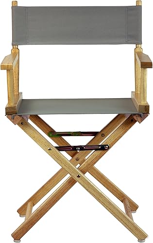 Miniatura 6 de Casual Home - Silla de director de 18.0 in, marco natural con lona gris