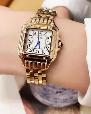 Gold Watches for Women, Dainty Ladies Bracelet Set, Japanese Quartz