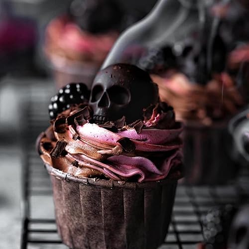 Miniatura 3 de Moldes de silicona para Halloween, paquete de 3 con diseños de calabaza, calavera, esqueleto, fantasma, murciélago para hornear, chocolate, dulces,