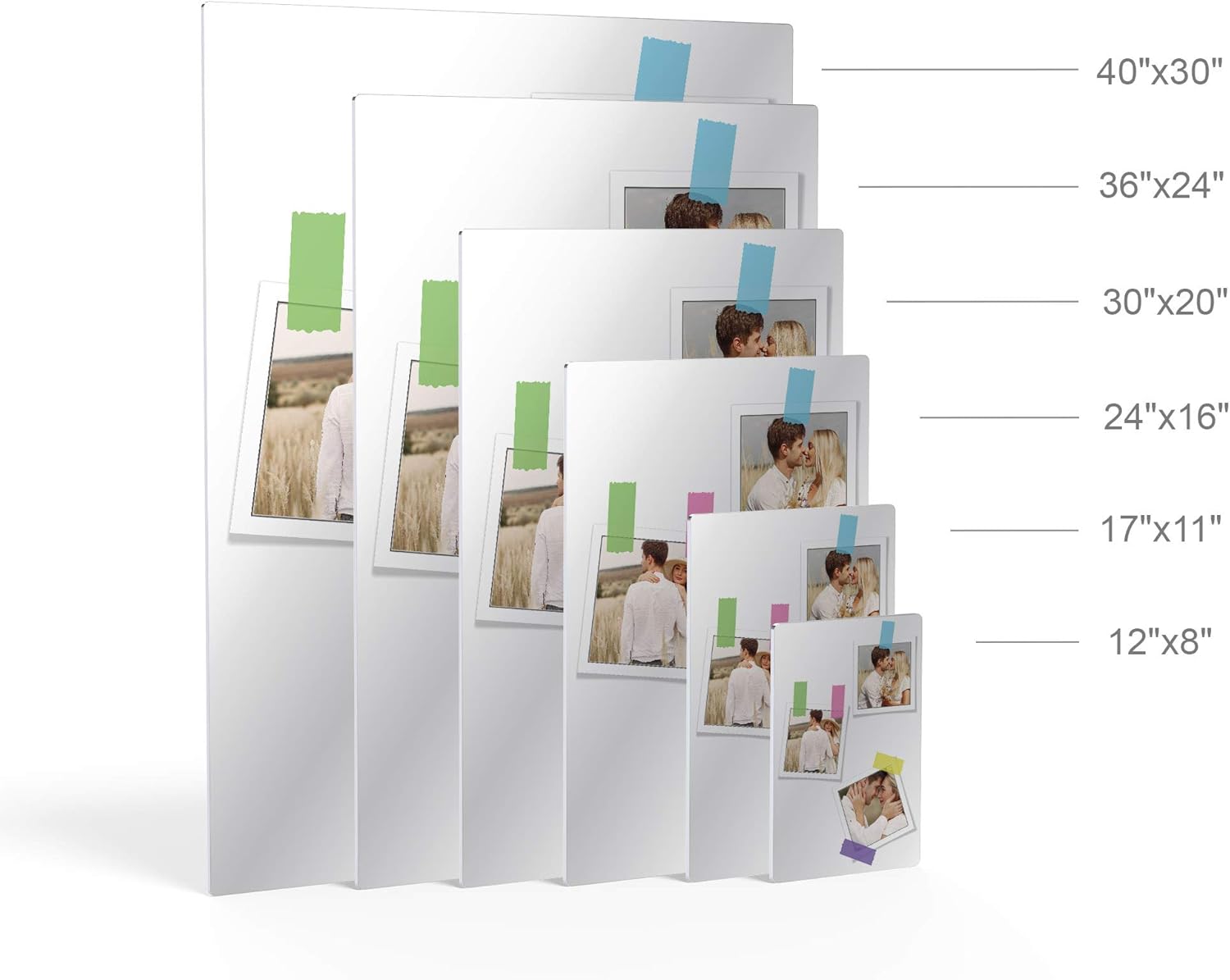 Smile Art Design Custom Metal Print with 3 Images Polaroid Collage Picture Frame Personalized Gift for Wedding or Bridal Decoration - 12x8 inches