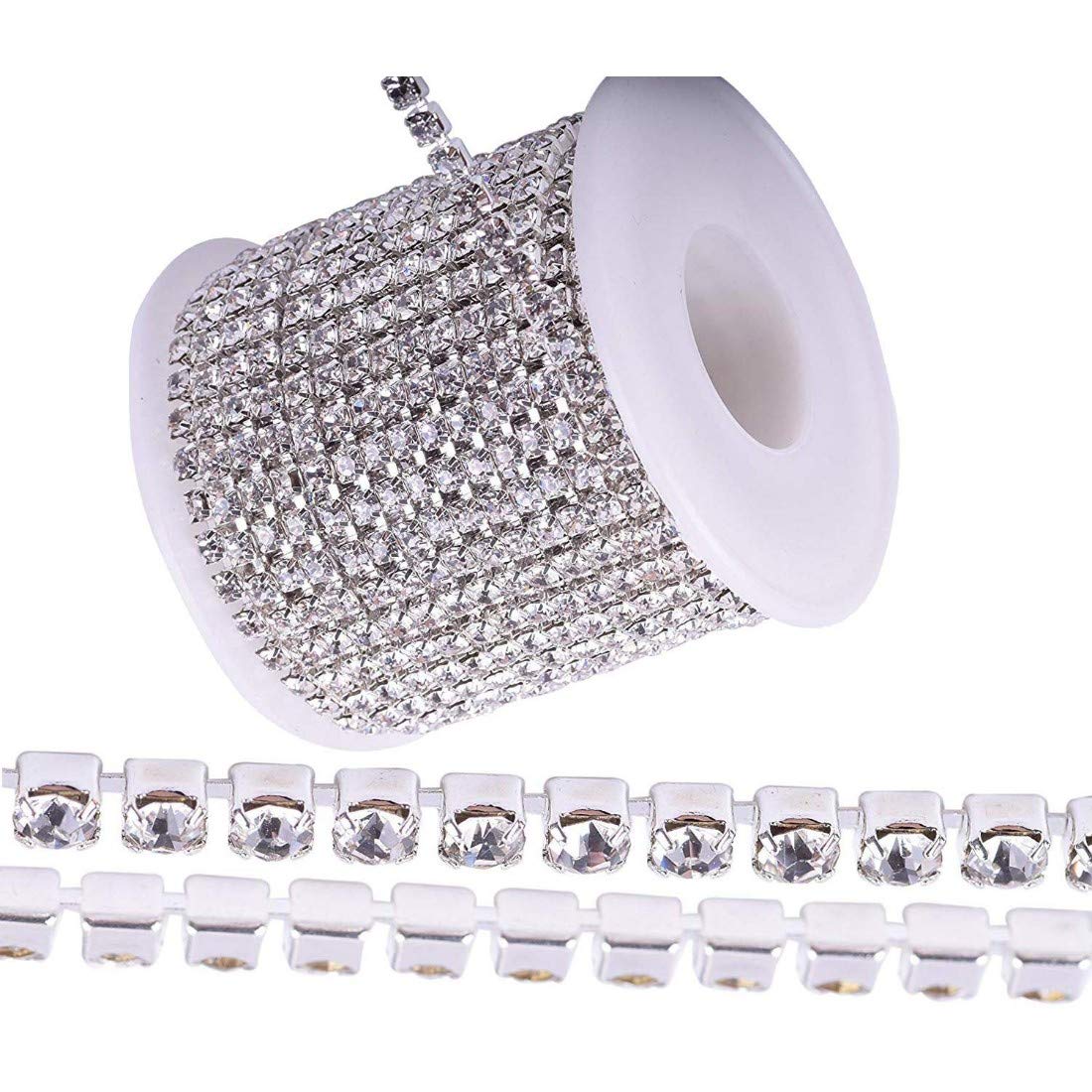 DIY Crafts Design No # 1, 11 Yards Crystal Rhinestone, Crystal Rhinestone Close Chain Trimming Claw Chain Jewelry 1