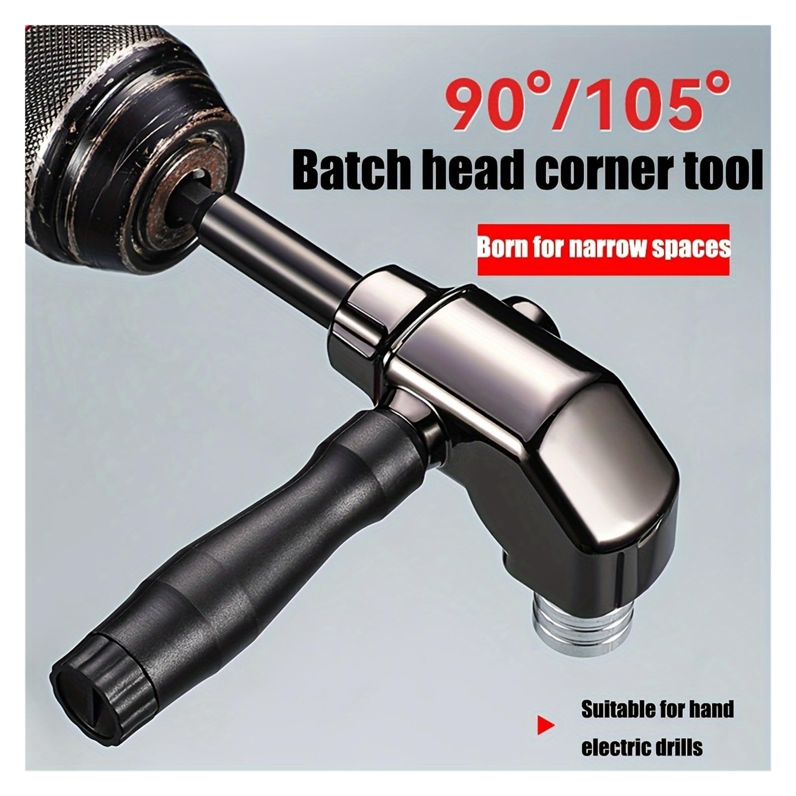 Adattatore angolare elettrico ad angolo di 90/105 gradi - Supporto magnetico per punte albero flessibile Accessorio per cacciavite elettrico
