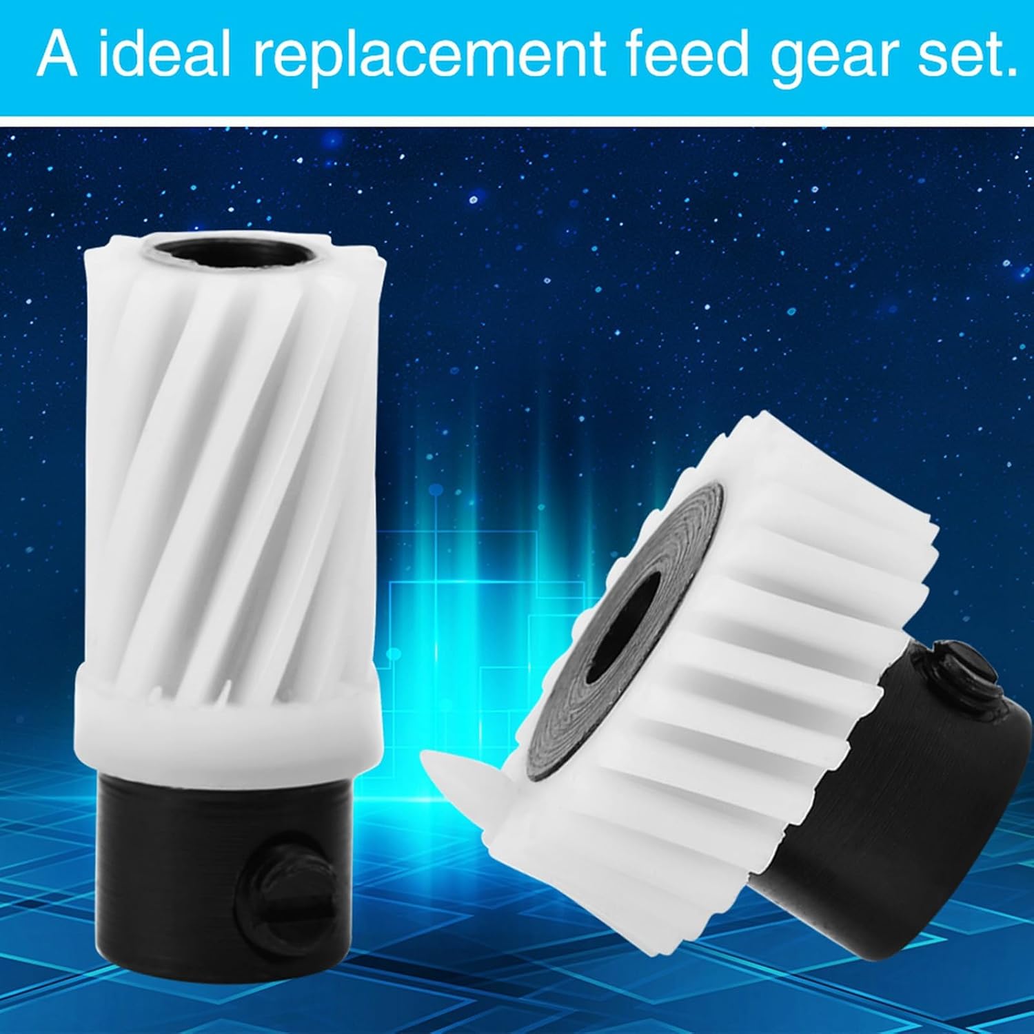 Sewing Machine Gear Machine Kit-4Pcs Replacement Feed Gear Set for Singer Sewing Machine Parts,174488,174491,163997,163328,Includes Hook Drive Gear,Feed Shaft Gear Vertical Top Gear