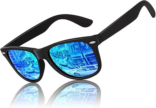 LINVO Gafas de sol polarizadas para hombre, gafas de sol de conducción, sombras de los años 80, estilo retro, diseño cuadrado