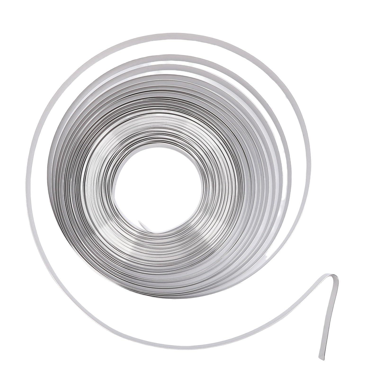 Correa de Banda con fleace de Acero Inoxidable 304 de Servicio Pesado, 100ft 3/4 de Ancho 0.02 en Espesor Correa de tubería de Metal, Kit de Tiras de Bandas para Transporte de