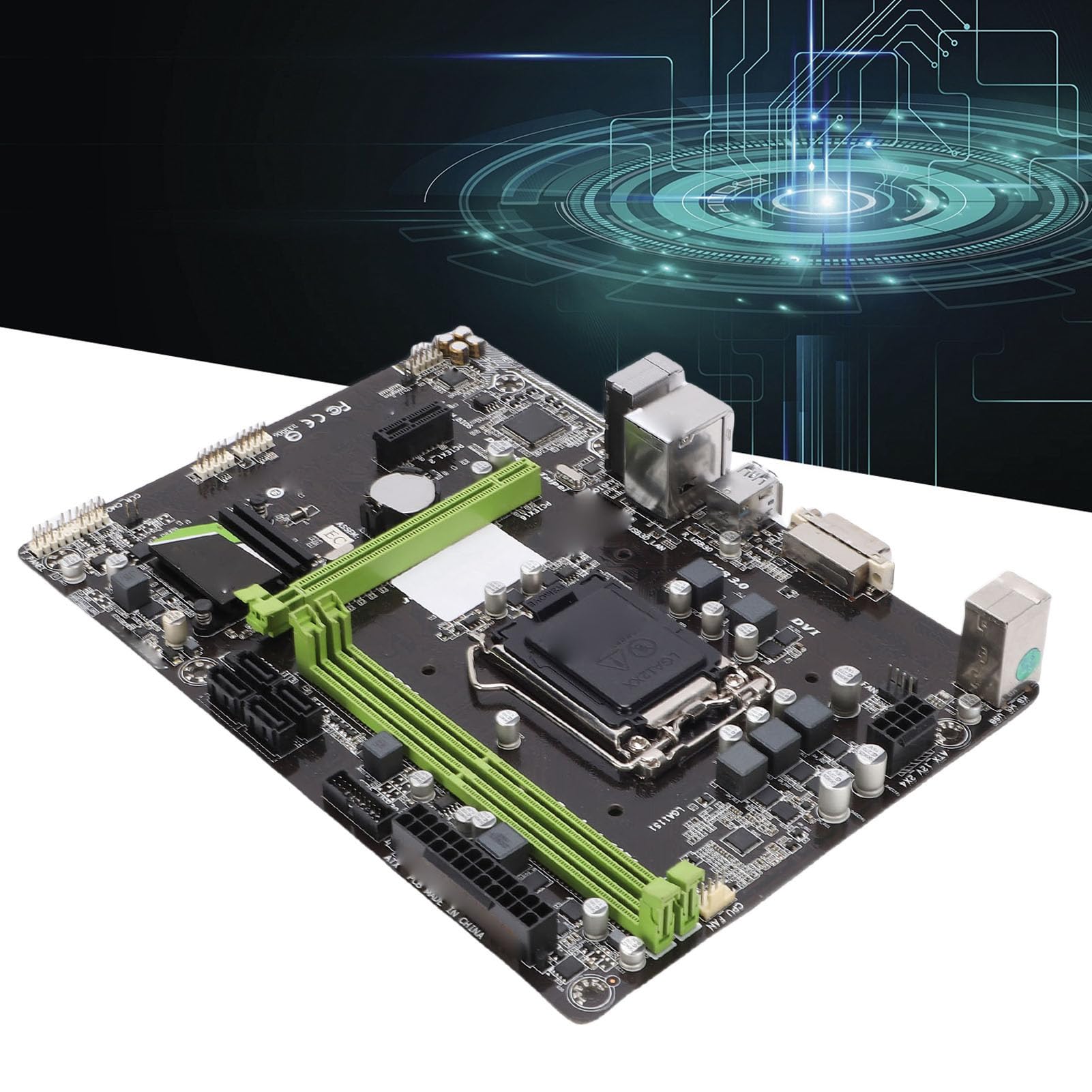 Elprico Scheda Madre Micro ATX, LGA 1151, DDR4 Fino a 2133 MHz, Supporto Processori Core I7 I5 I3 di Sesta e Settima Generazione, Scheda Madre PC con 6 Porte USB 3.0 e 6 Porte USB 2.0