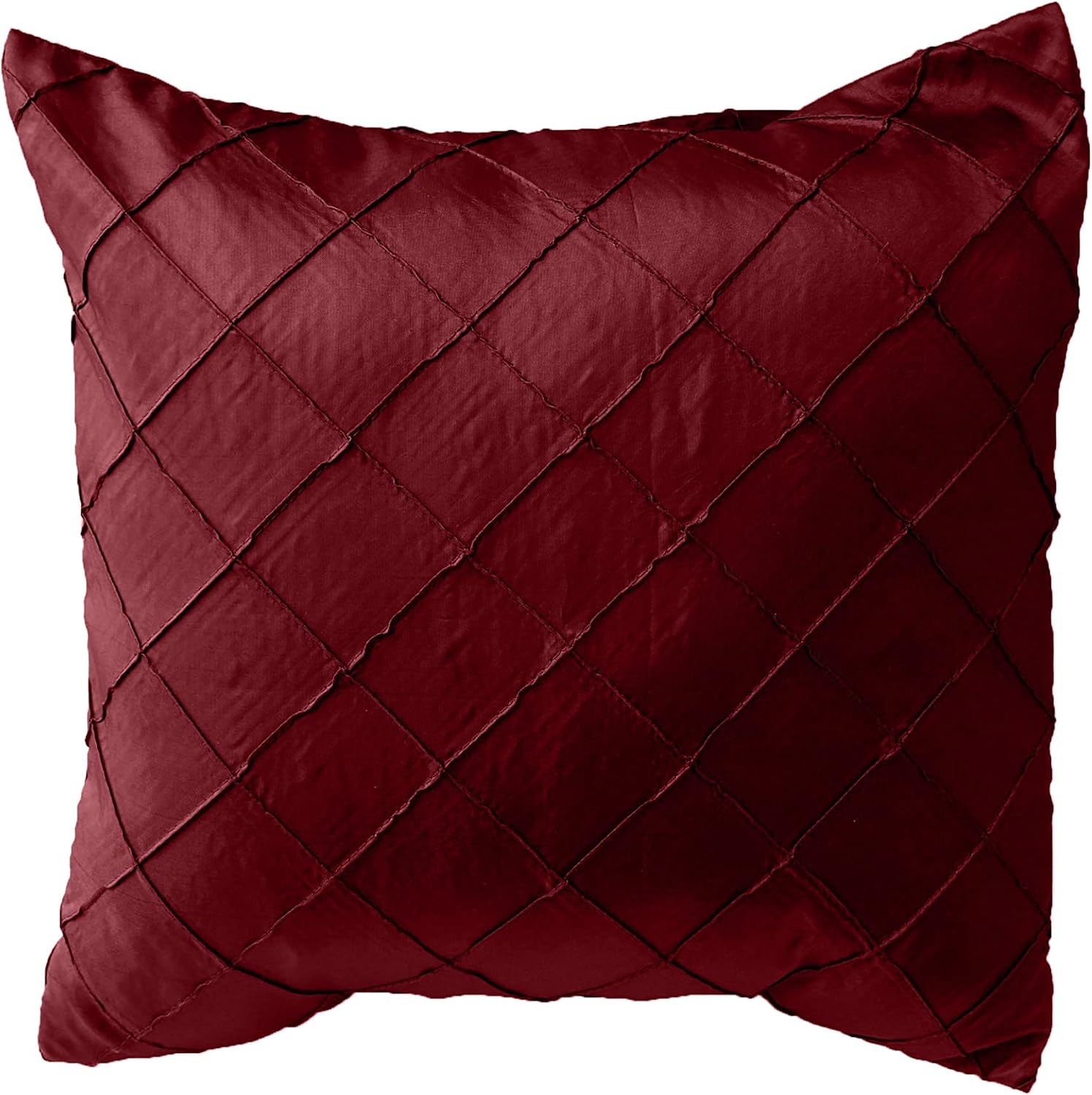 lovemyfabric Cross-Stitch Taffeta Diamond Pattern Decorative Throw Pillow Cushion Cover for Holiday Decor, Bedroom, Sofa, Kitchen, Classroom, Living Room, Interior Design (12" x 12", Aqua)