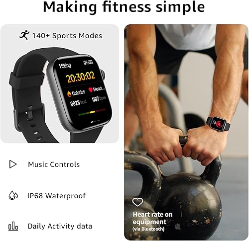 Miniatura 2 de Reloj inteligente para hombres y mujeres, responderhacer llamadas, reloj inteligente de 1.85 pulgadas, reloj de fitness con monitor de sueño de