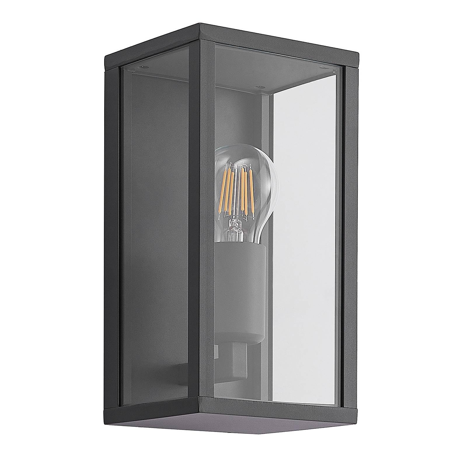 Lindby Applique da esterni dimmerabile (Moderno) colore Nero, in Alluminio applique lampada LED outdoor per facciata/parete terrazzo e balcone