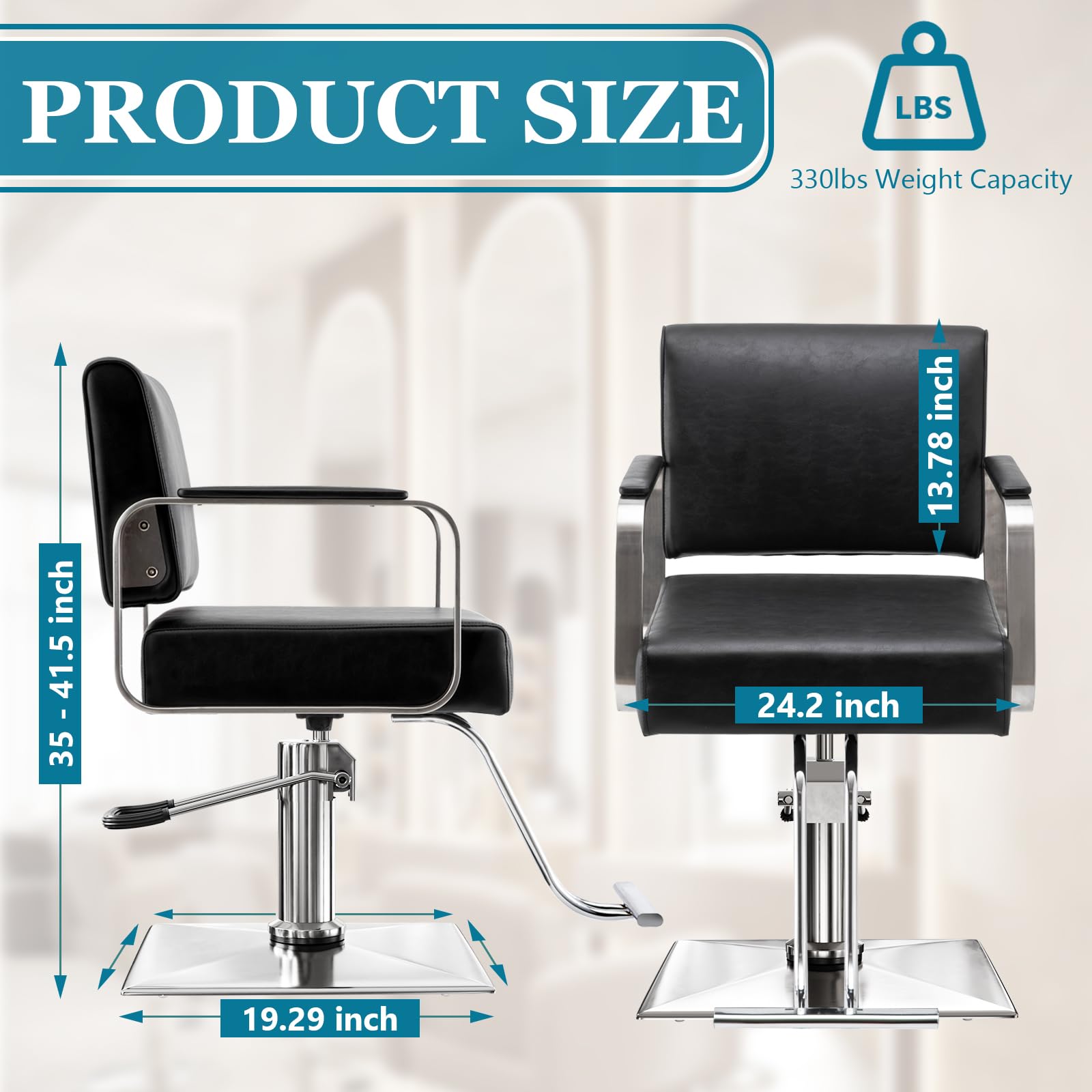 L'aimefois Salon Chair - Comfortable Barber Chair -3 L'aimefois Salon Chair - Comfortable Barber Chair -3