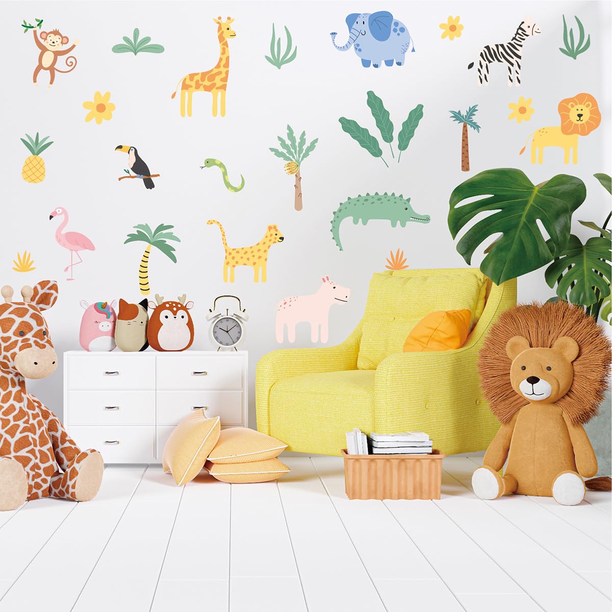 Cute Safari Animal Wall Decals – 26-Piece Jungle Stickers For Nursery, Kids Room, Classroom, Playroom Decor - View #12