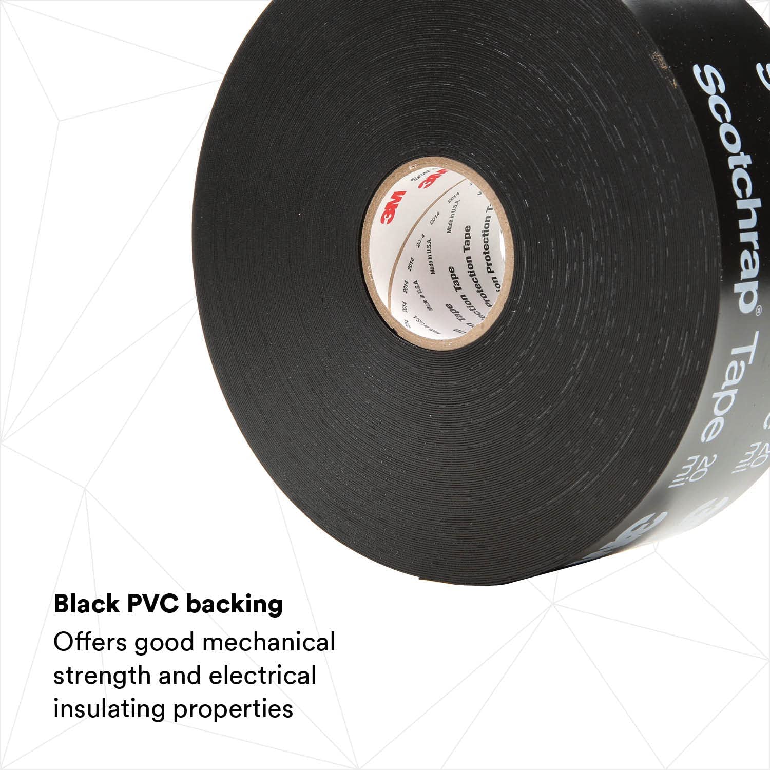 3M Scotchrap Vinyl Corrosion Protection Tape 51 Easy Application PVC Backing Rubber Adhesive Printed Black 20 mil 2 in x 100 ft 1 Roll product thumbnail 4