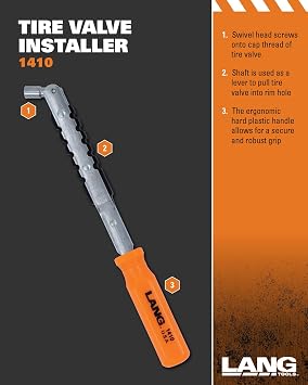 Lang Tools 1410 Tire Valve Installer, black