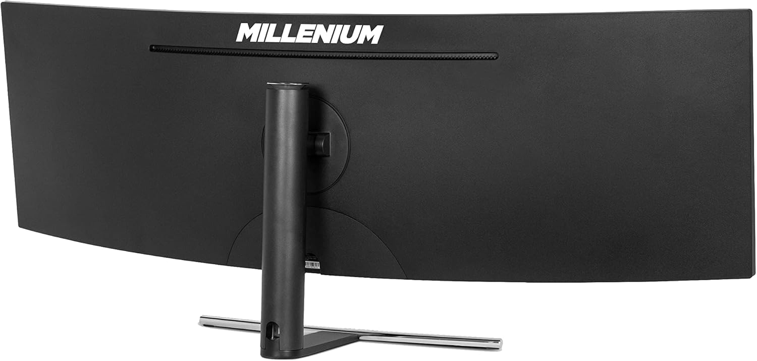 Millenium 5K 49 pollici Gaming Monitor con tempo di risposta 4 ms, Curved Monitor DQHD con risoluzione 5120 x 1440 pixel, monitor inclinabile da 120 Hz, schermo PC con DisplayPort e HDMI, nero Millenium 5K 49 pollici Gaming Monitor con tempo di risposta 4 ms, Curved Monitor DQHD con risoluzione 5120 x 1440 pixel, monitor inclinabile da 120 Hz, schermo PC con DisplayPort e HDMI, nero