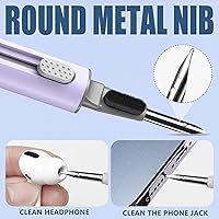 Vista 4 de 【1 Pack】 Kit limpiador para estuche de Airpods 4, kit de limpieza en forma de pluma con cepillo suave y esponja de fieltro para estuches de carga