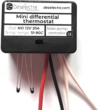 ترموستات التفاضلية الرئيسية للطاقة الشمسية مضخة تسخين المياه الساخنة المراقب المالي، 12 V، 10 A