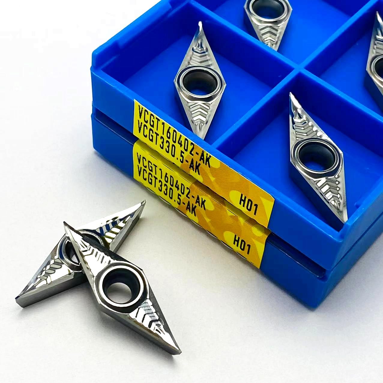 SRCGG 10pcs VCGT160402 VCGT160404 VCGT160408 AK H01 Aluminum