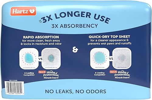 Miniatura 2 de Hartz Home Protection Miracle Guard - Almohadillas para perros, tamaño regular, 25 unidades, 3 veces de absorción y 3 veces más de uso, no gotean ni