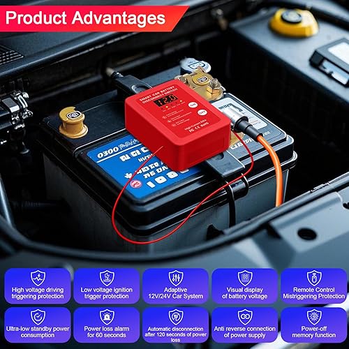 Miniatura 7 de Interruptor inteligente de desconexión de batería de 12 V con control remoto, perfecto para automóviles, camiones, caravanas y cuatrimotos, cuenta