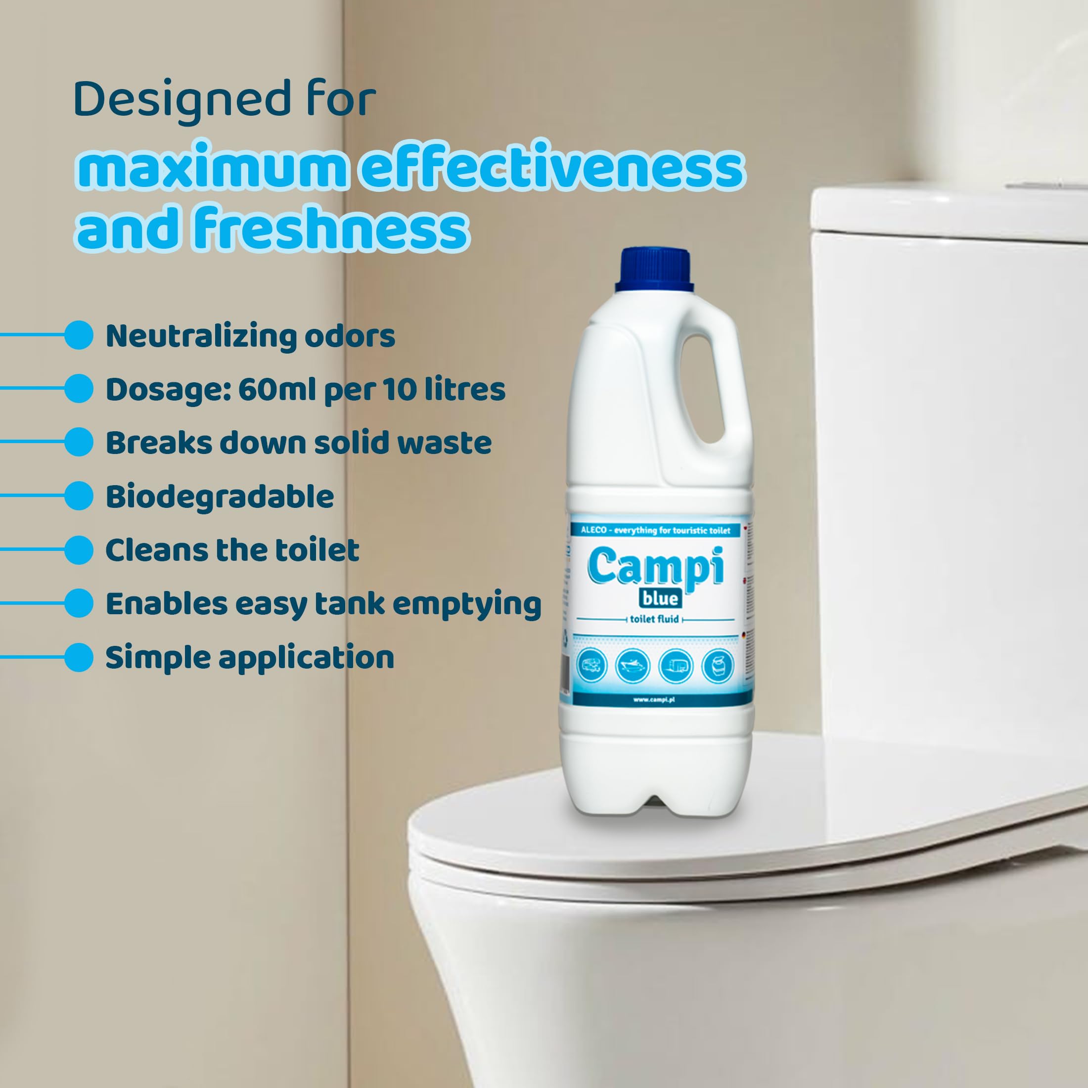 Campi blue 2l Liquido wc quimico para caravanas Concentrado