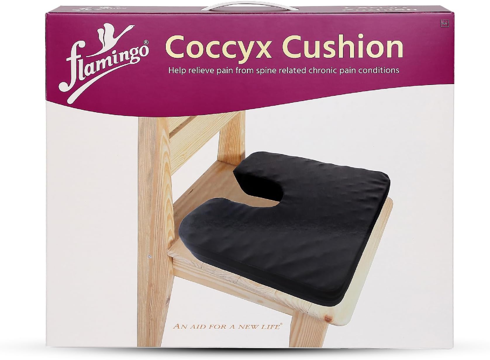 - Flamingo Orthopedic Coccyx Pillow Tailbone Seat Cushion | Non-Slip High Density Memory Foam to Relieve Sciatica, Back Pain Relief from Tailbone, Sciatica & Lower Back Chairs & car Seats | Soft |