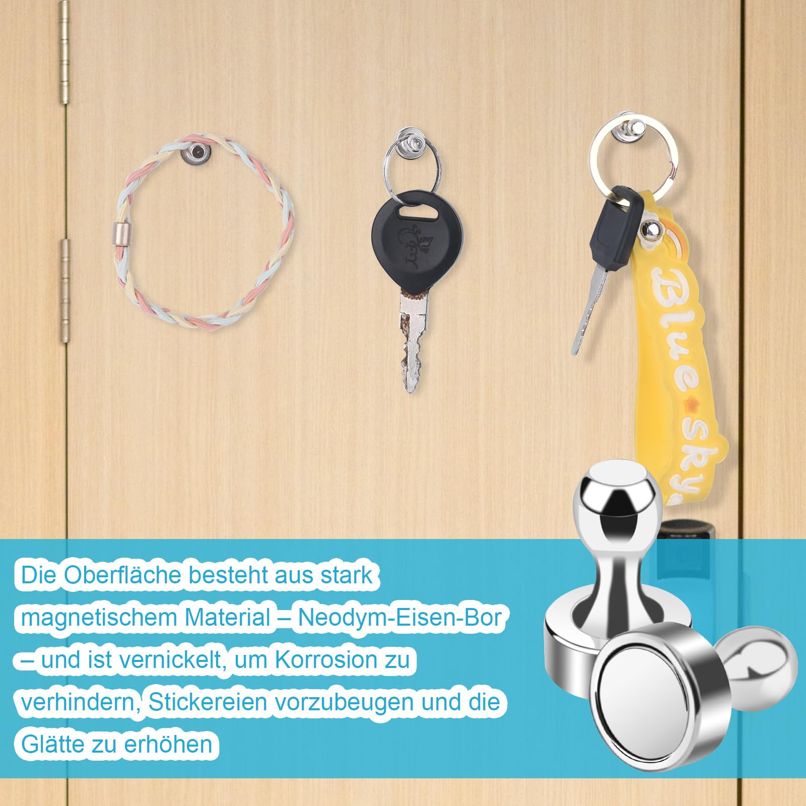 MIN CI 120 Stück Neodym Magnete Extra Stark, Mini Magnete für Magnettafel, Whiteboard, Kühlschrank, Pinnwand und Notenmagnete