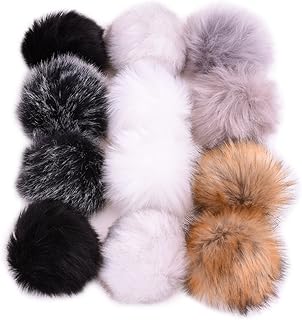 JINSEY Faux Fox Fur Fluffy Pompom Ball For Hat Shoes Scarves Bag Charms