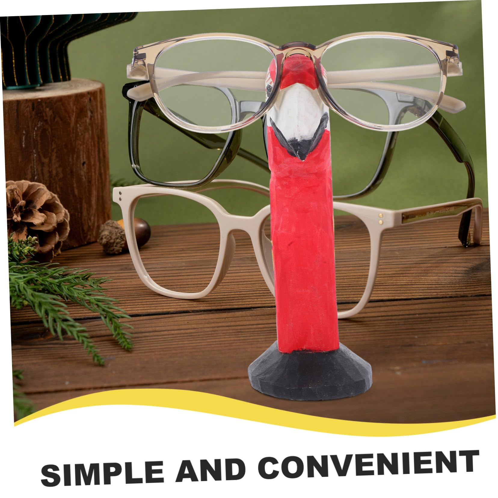 VILLFUL Cute Glasses Rack Animal Shape Wooden Sunglasses Holder Desk Eyeglass Stand Home Decor Organizer