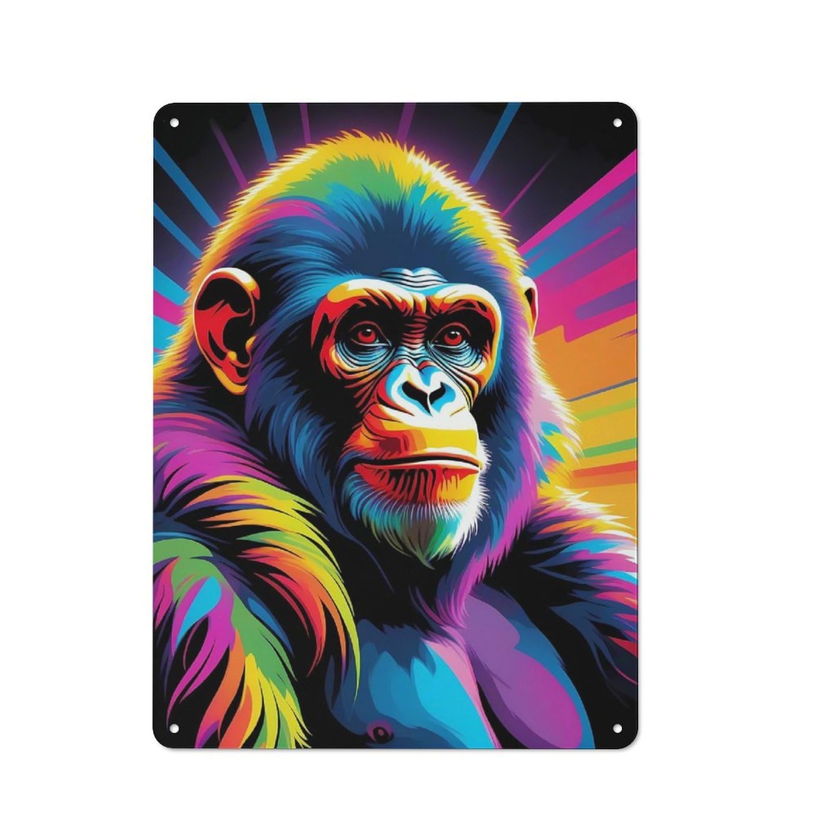 Junmoney Ape 40X30cm Rustic Metal Sign With For Home Office Or Studio, Gift For Studio Owners During The Christmas Season