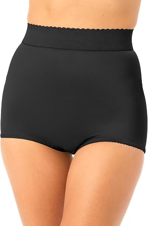 Rago Womens Plus Size Light Control High-Waist Brief - 30, Black