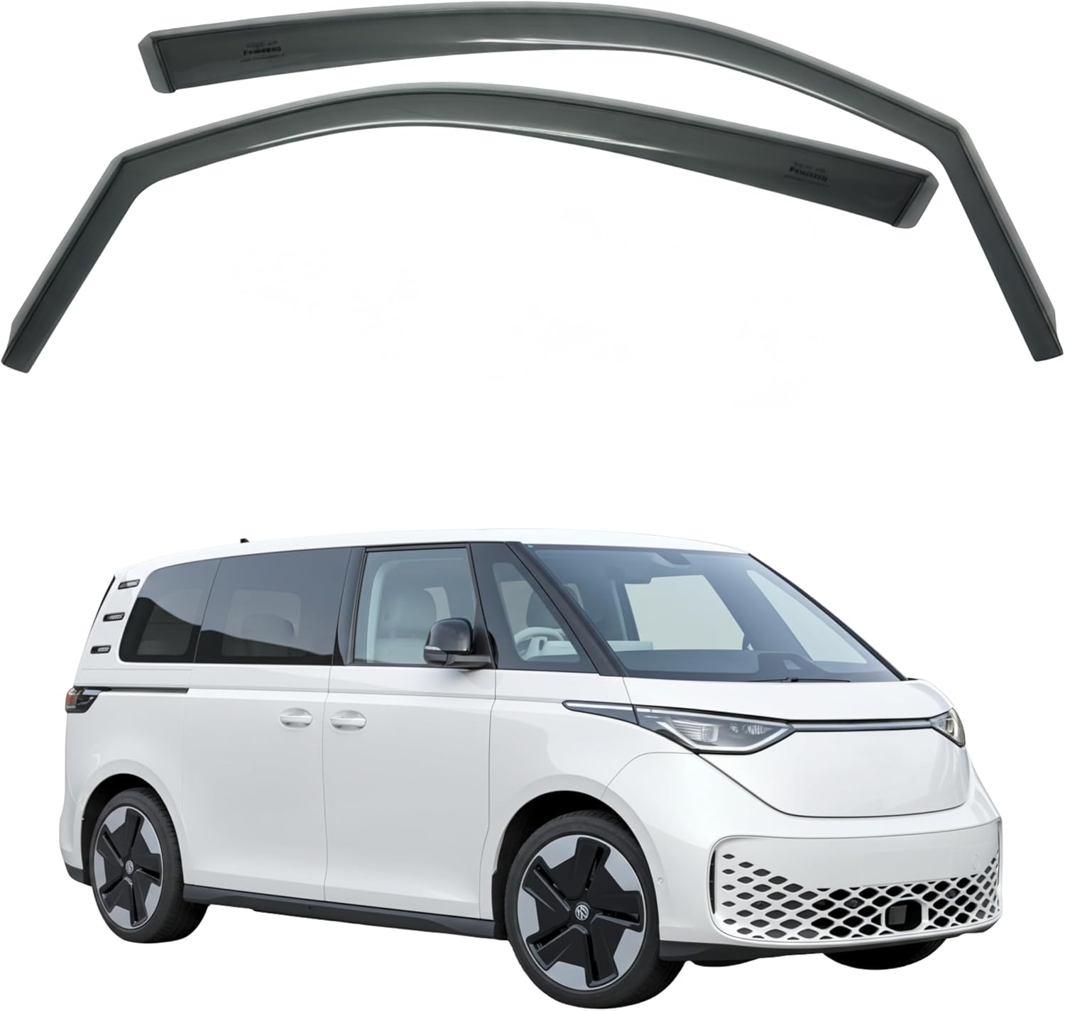 in-Channel Car Window Rain Guard for VW ID. Buzz (for 2022.6+) 2pcs, Transparent Car Wind Deflectors, Made in Taiwan High Precision No Water Leakage Visors