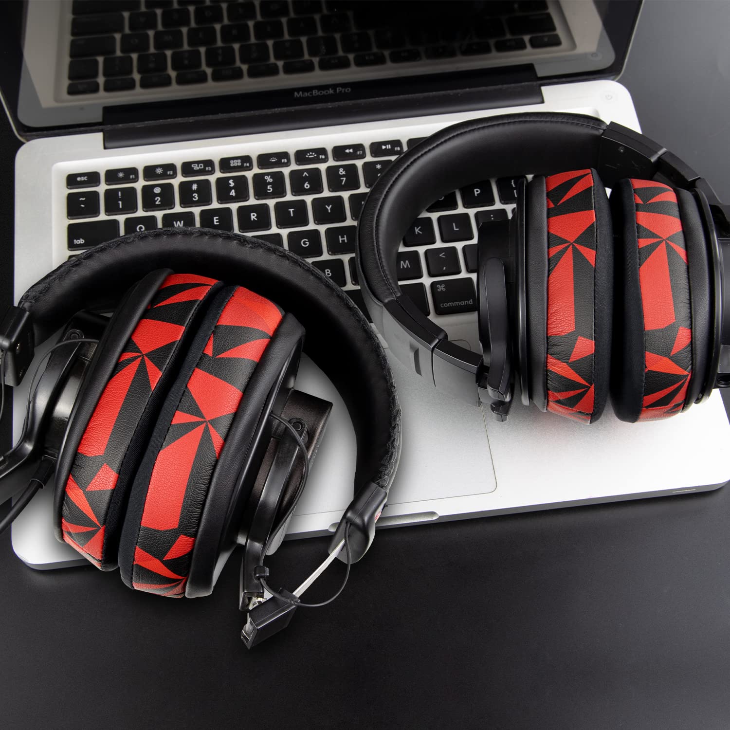 Cuscinetti Auricolari SOULWIT In Gel Raffreddante Per ATH M50X/M40X E HyperX Cloud (Red Storm)