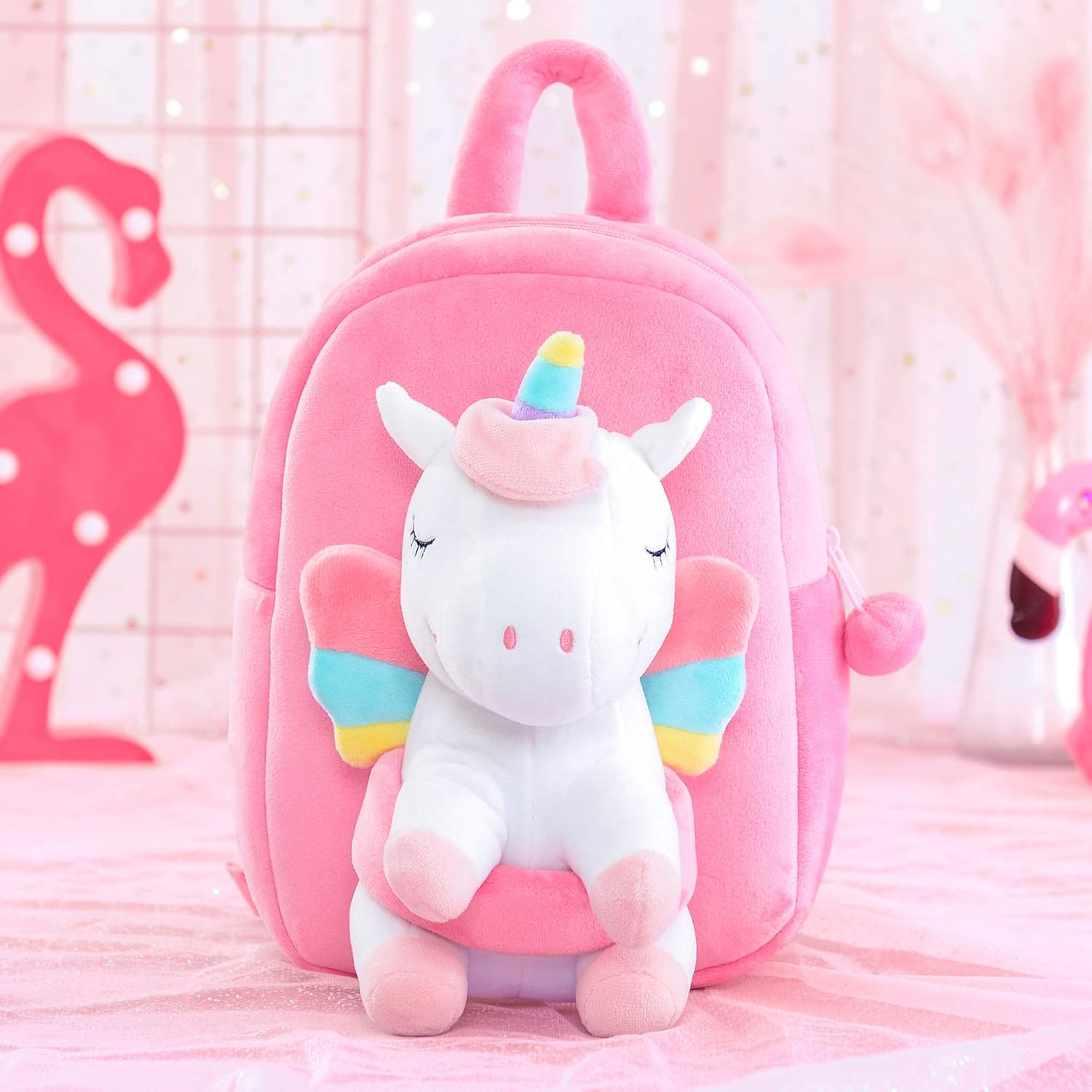 white unicorn backpack