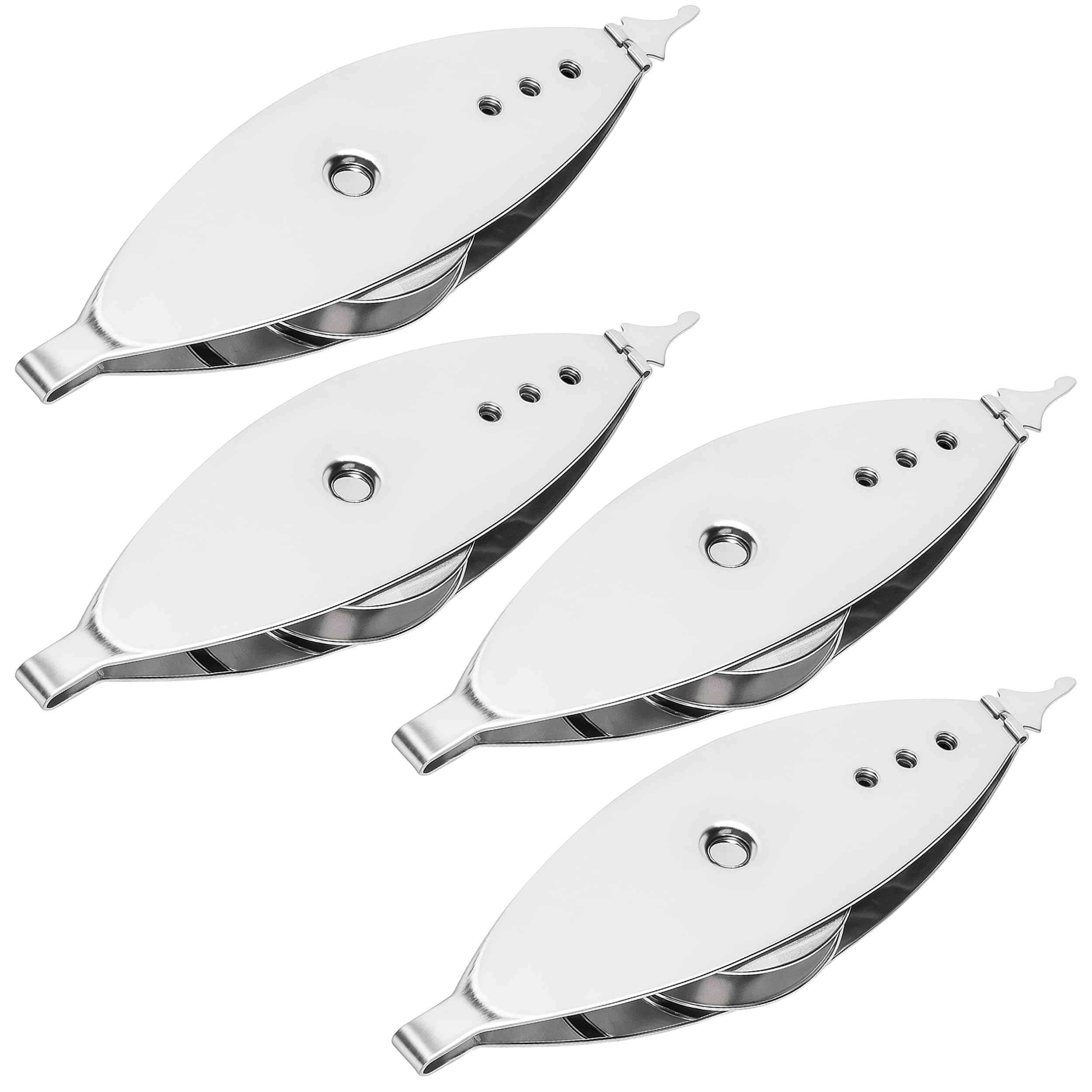 4Pcs Silver Metal Tatting Shuttle Kit for Beginners with Bobbin Supplies, Premium Iron Needle Shuttles for Household Knitting, Sewing Accessories, and Vintage Lace Making Craft Projects