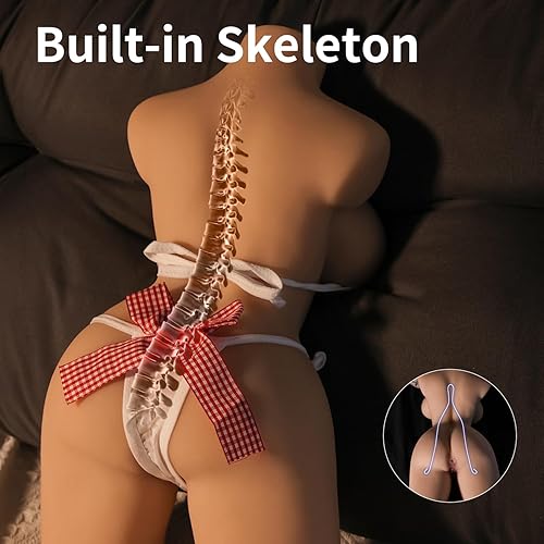 Miniatura 6 de Baquick Muñeca sexual para hombres, 9 libras, juguetes sexuales para adultos, TPR, tamaño reducido, doble canal, realista, coño, juguete anal,