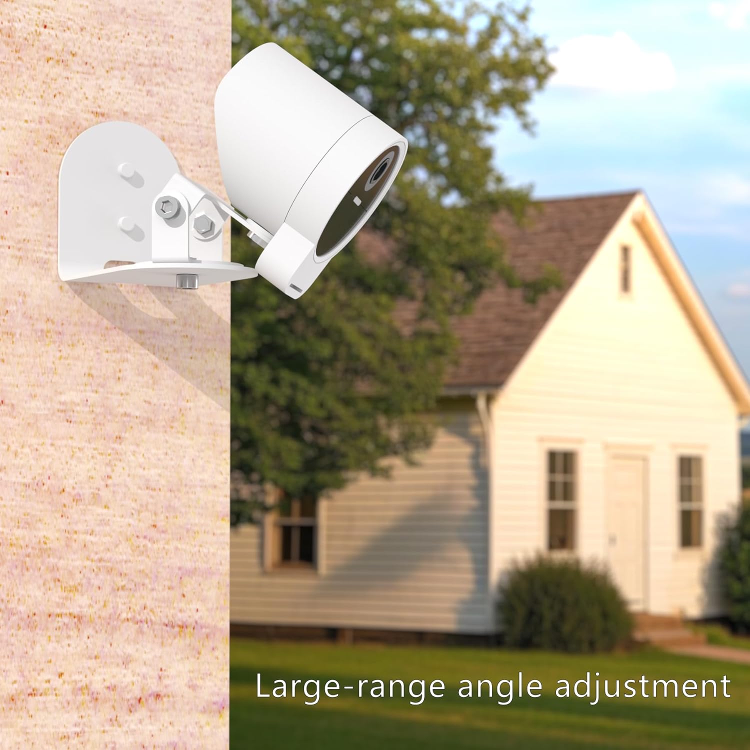 Teccle Secure Metal Wall Mount Compatible with SimpliSafe Outdoor Camera Series 2 and SimpliSafe Outdoor Camera, Anti-Drop, 360° Adjustment Swivel Mount Bracket