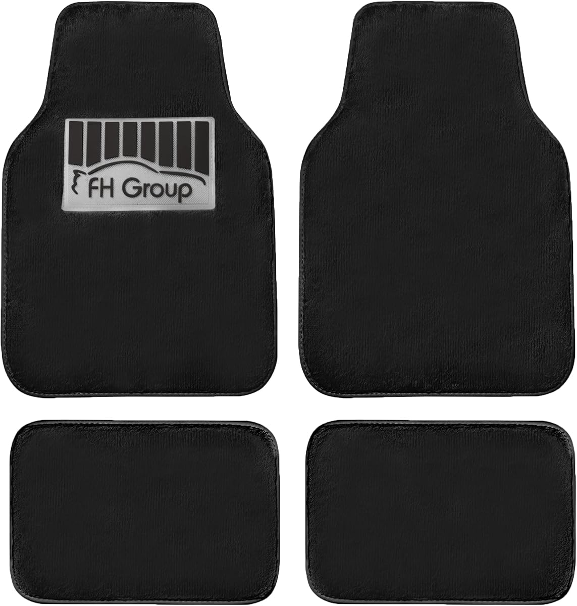 Universal Fit Full Set Doe16 Faux Rabbit Fur Automotive Floor Mats fits most Cars, SUVs, Trucks and Vans Black