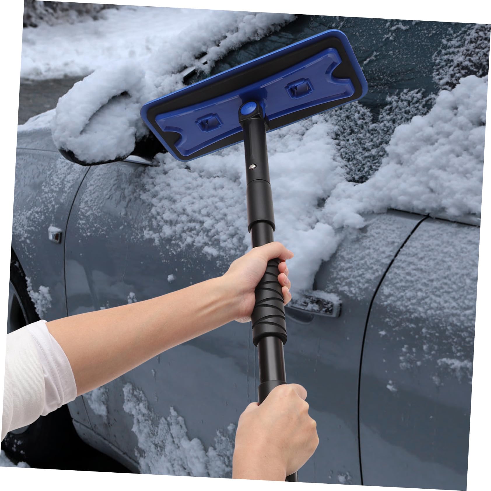 Artibetter Raschietto Ghiaccio per Auto Spazzola Neve Estensibile Scopa Neve Raschietto Parabrezza Pulizia Invernale Efficiente