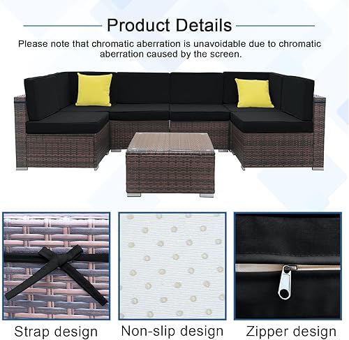 Miniatura 3 de Rkufoze Fundas de cojín de repuesto para patio, 14 piezas, fundas de cojín para exteriores, resistentes al agua, con cremallera, fundas de cojín