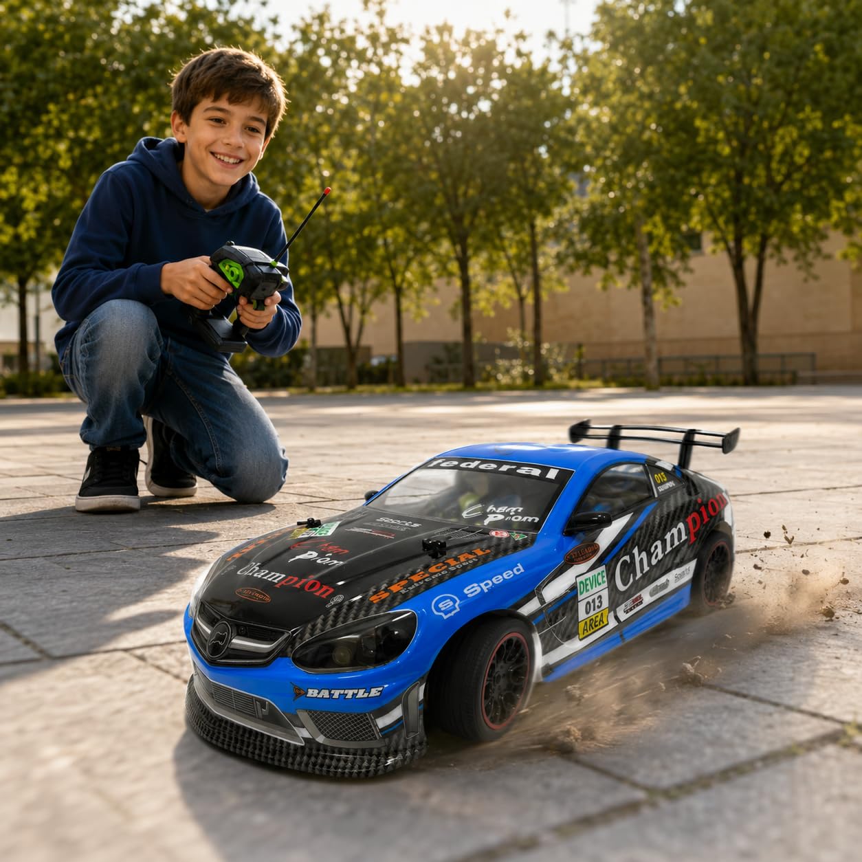 Samochód zdalnie sterowany Drift Mega Giant Super szybki 25 km/h cm 45 Street Racing Skala 1:10 Samochód Rally Super Car Racing High Speed Vehicle z pakietem baterii Samochód Zdalne sterowanie radiowe