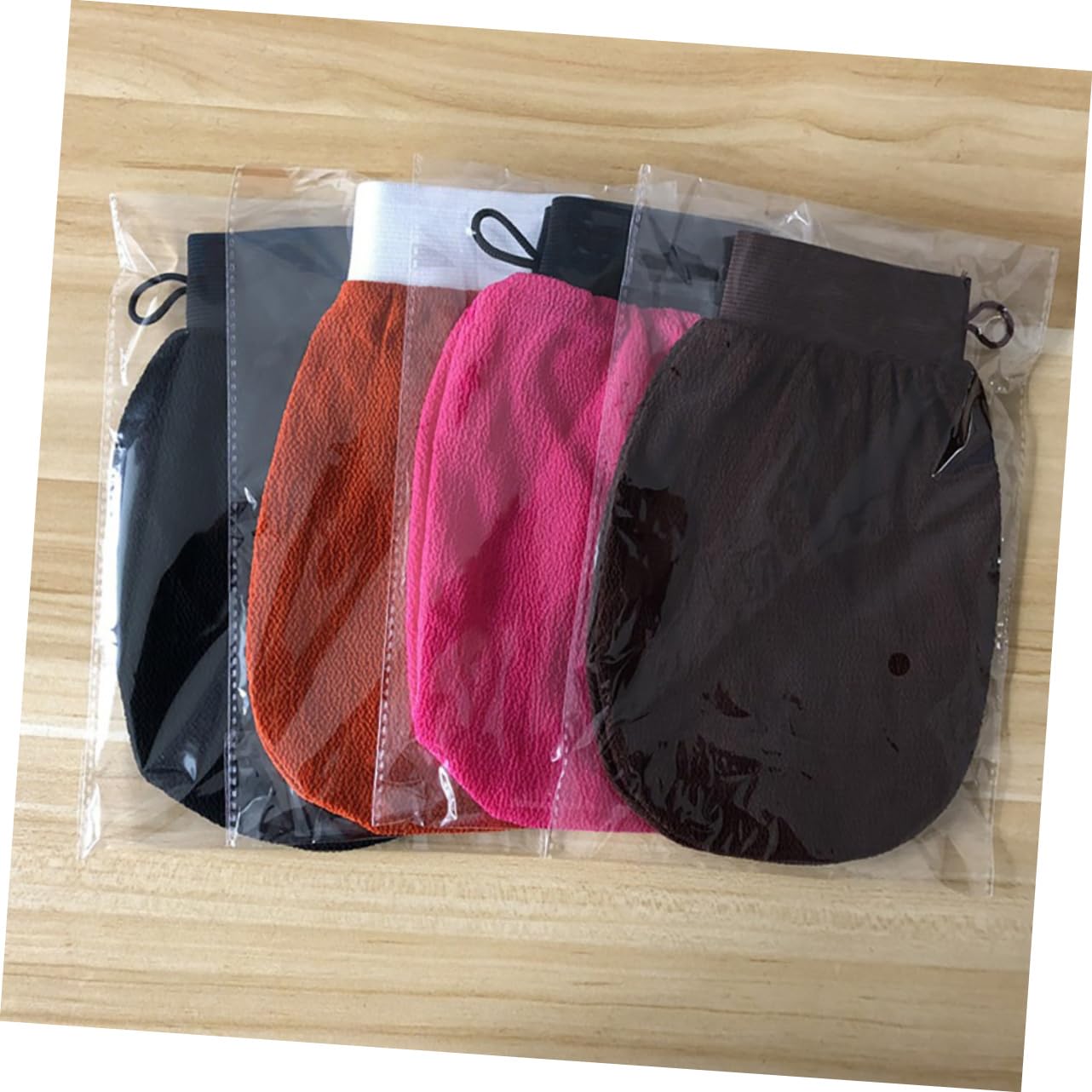 Healeved 12 Piezas guantes de baño guantes exfoliantes exfoliating gloves depurador de cara toallas de ducha portátiles guantes negros guantes de ducha guantes de limpieza