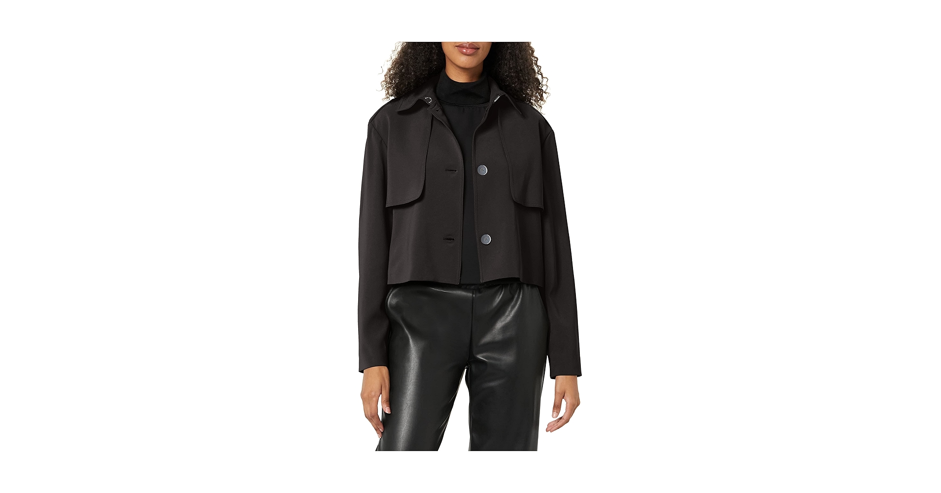 セオリー トレンチ　ジャケット　Dry Crepe Crop Trench W Amazon.com: Theory Women's Crop Trench, Black, S : Clothing