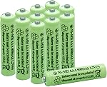 Batteries solaires AAA Triple A NIMH 600mAh 1.2V Rechargeable pour les lumières de jardin télécommandes Mice(12Pcs)