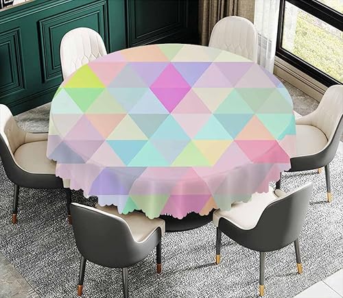 Miniatura 16 de IBILIU Mantel redondo de animales, árboles, pájaros, zorros, búhos, conejos, ciervos, mapaches, setas, naranja, amarillo, mantel circular