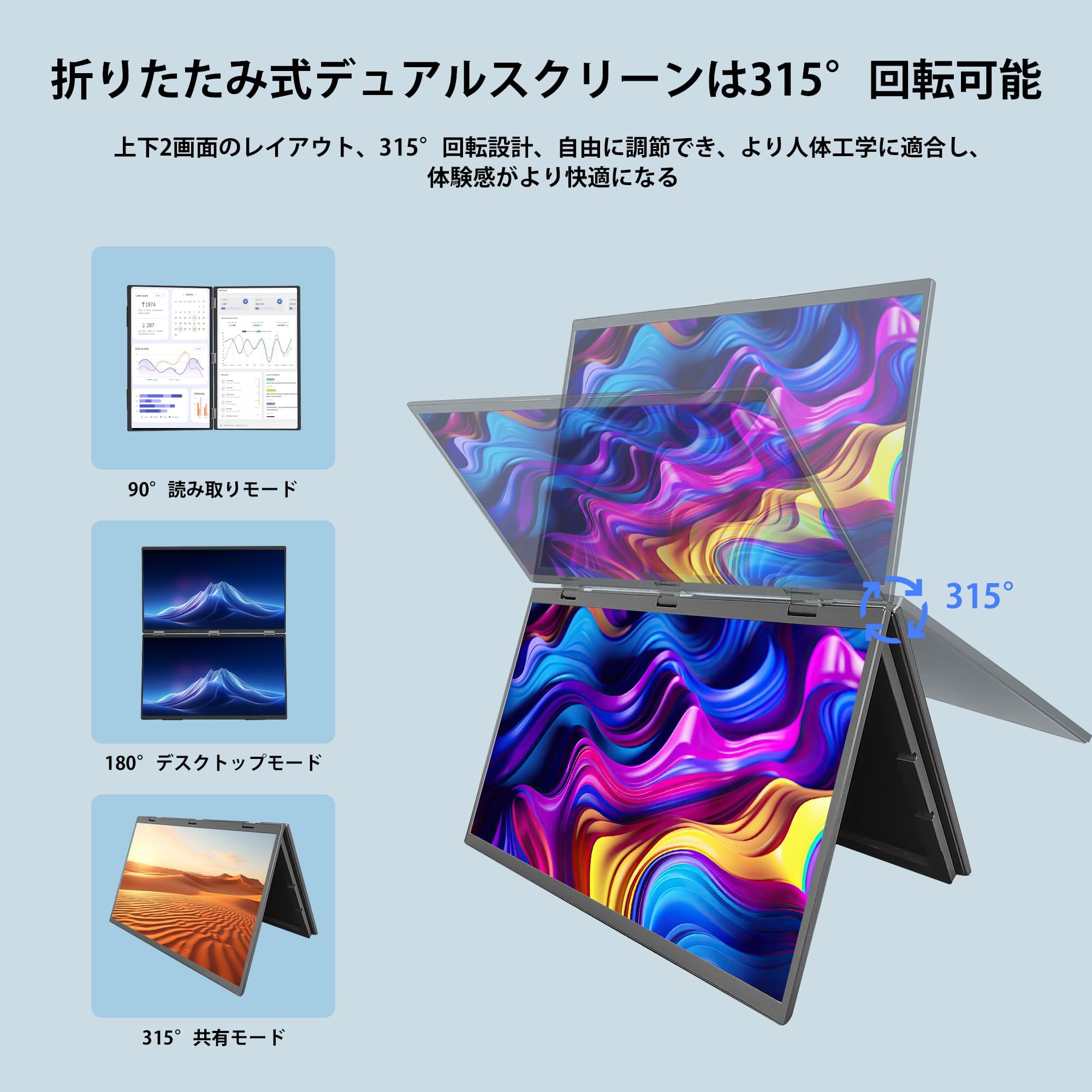 Amazon.co.jp: Scnsuptpデュアルモニター、18.5