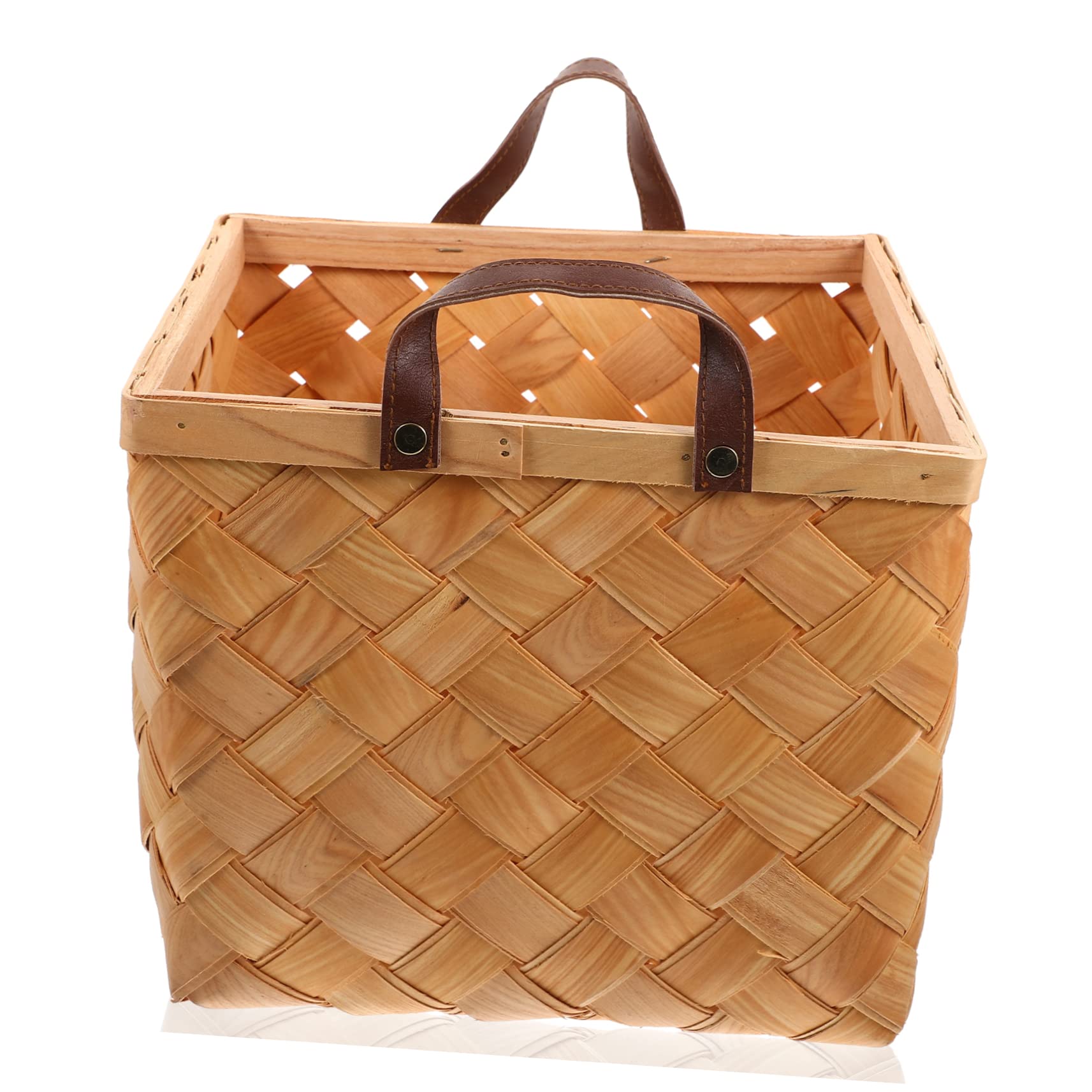 Cesta de madera para frutas en cocina: diseño fácil de colgar PRETYZOOM