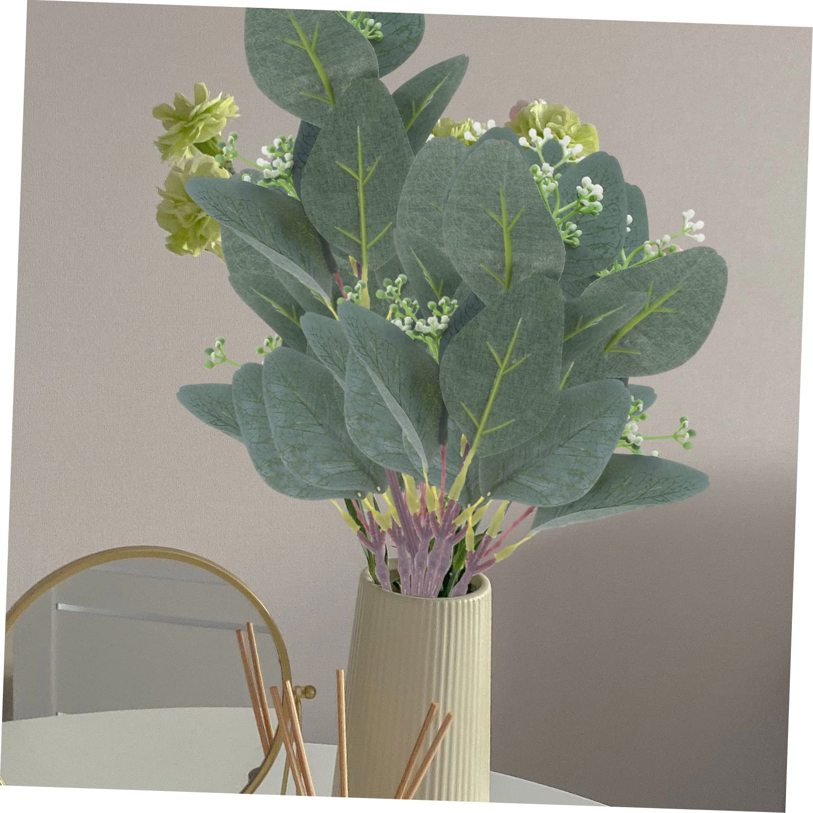Zerodeko 30pezzi Rami Di Eucalipto Finti Con Foglie Per Decorazioni Per Casa Matrimonio e Feste Piante Artificiali Realistiche Per Composizioni Floreali e Ambienti Interni Ed Esterni
