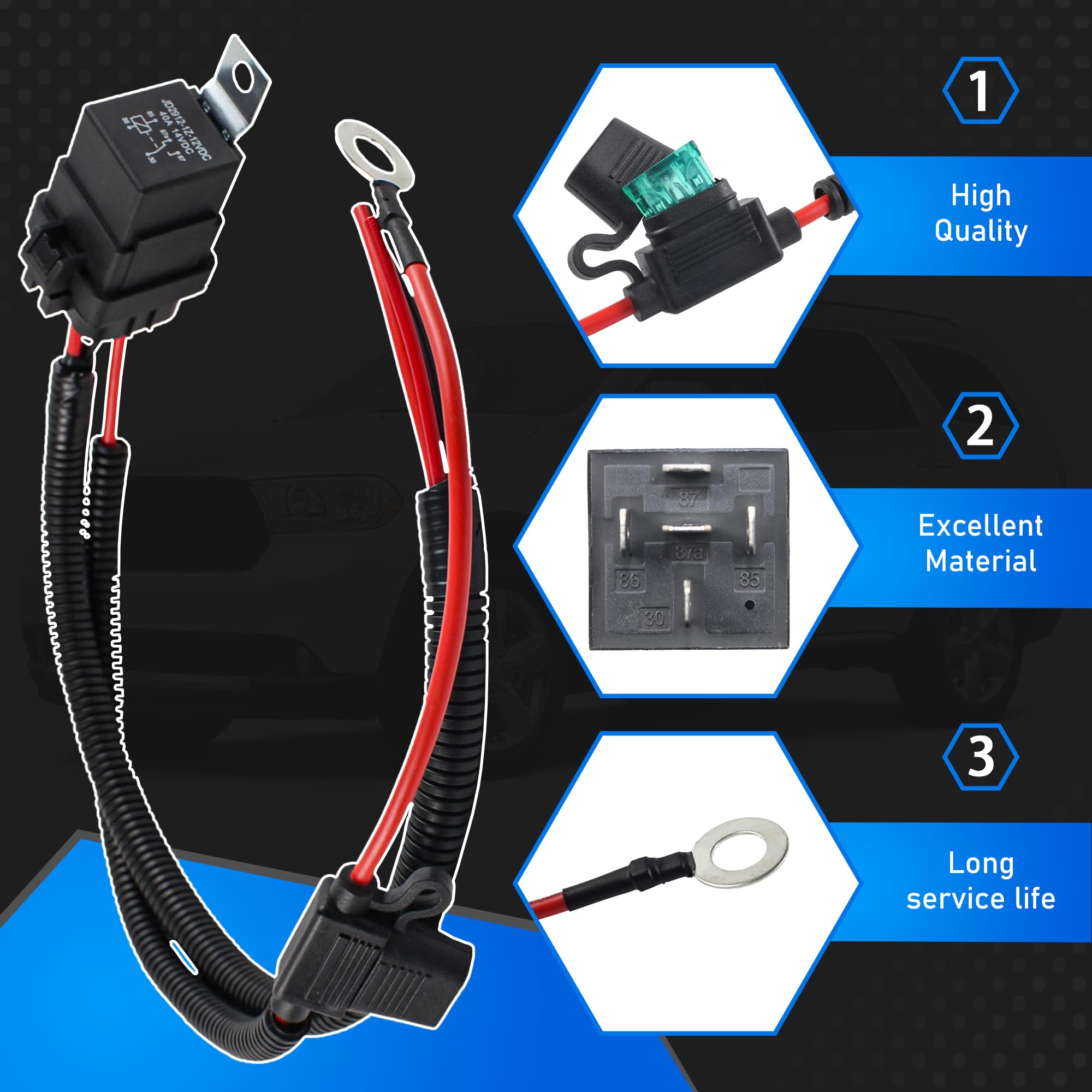 CBWPR091AA Kit Cablaggio Relè Pompa Carburante Compatibile Con Dodge Durango, Grand Caravan, Chrysler Town & Country, Jeep Grand Cherokee, Ram 1500 (2011) Sostituisce 68269523AD