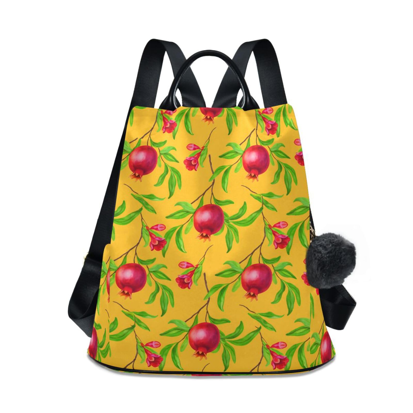 Sac à dos tendance pour femme en polyester durable jaune de 17 l - 8