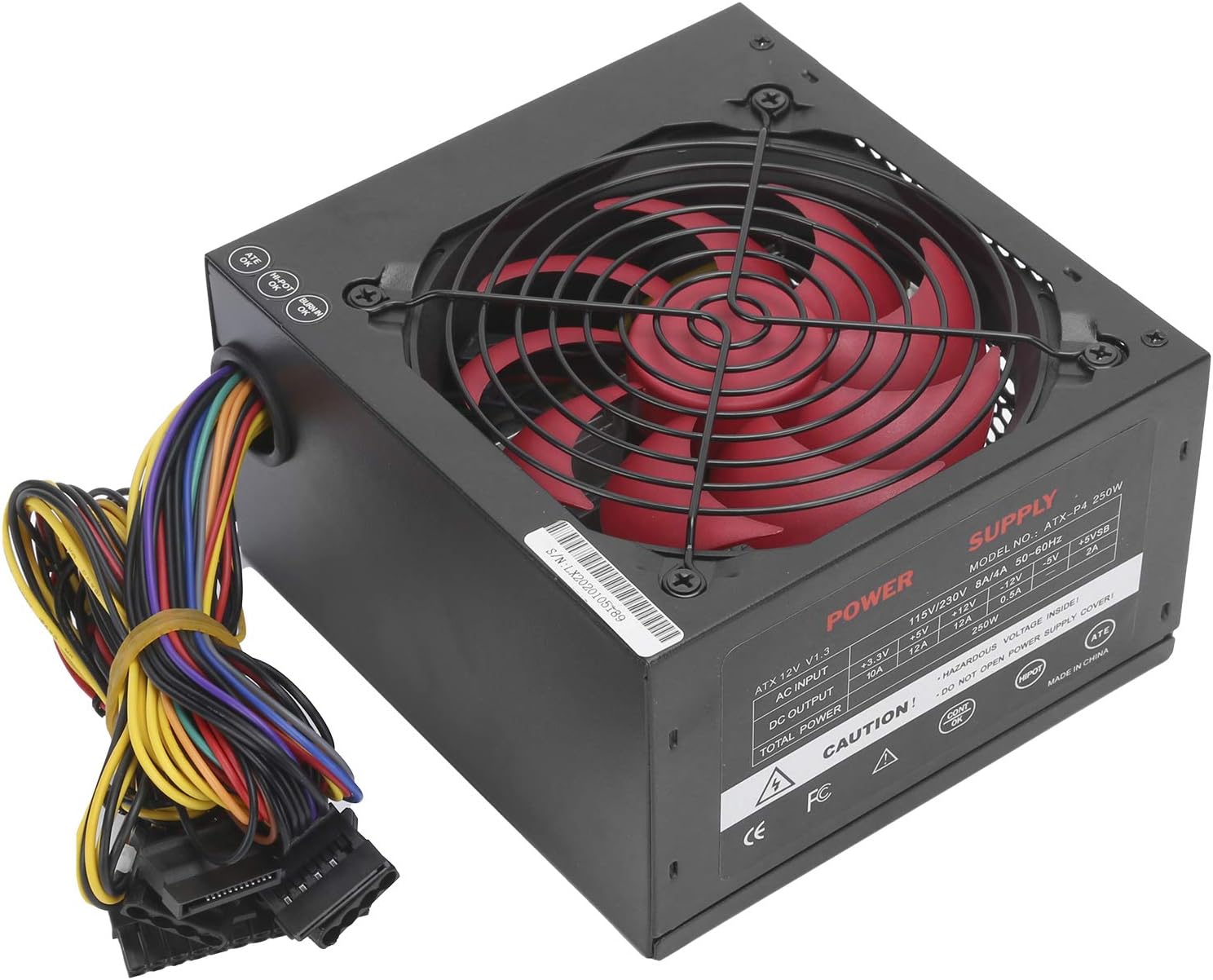 250 Watt 250W ATX Power Supply, PC Power Supply, Modular